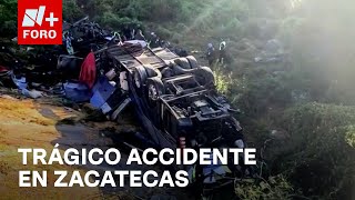 Autobús de pasajeros cae a barranco y deja al menos 19 muertos en Zacatecas  Sábados de N FORO [upl. by Pollie]