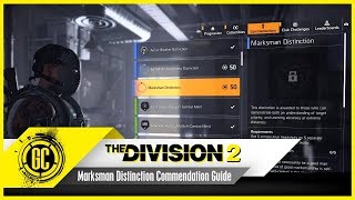 Marksman Distinction Guide  The Division 2 Commendations [upl. by Templas]