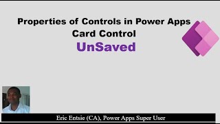 Power Apps Edit form Control  Unsaved Property [upl. by Mall]