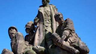 Kings Own Scottish Borderers War Memorial North Bridge Edinburgh Scotland [upl. by Enyawd839]