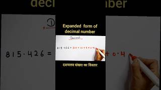 Expanded form of decimal numbers decimalexpansion decimal maths [upl. by Obmar876]