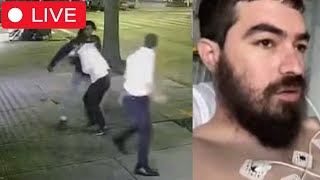 🚨 LIVE Jewish Man STABBED By Islamist Outside Synagogue [upl. by Naleek]