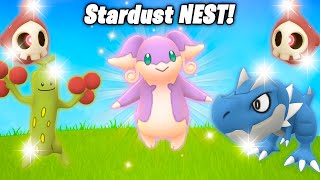 NEW STARDUST NESTS FOUND IN POKEMON GO Catch LOTS of Audino  New Nesting Pokemon [upl. by Hentrich567]