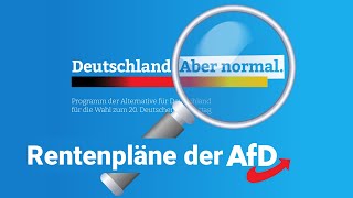 Rentenpläne AfD  Wahlprogramm 2021 Bundestagswahl2021 [upl. by Iorio]