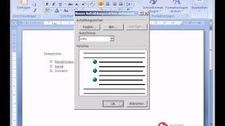 Microsoft Word Tutorial Deutsch Aufzählung [upl. by Schoof]