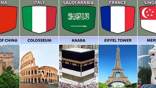 Famous Landmarks From Different Countries top10facts ytshorts [upl. by Renrut]