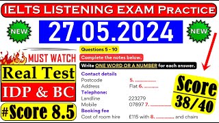 IELTS LISTENING PRACTICE TEST 2024 WITH ANSWERS  27052024 [upl. by Rebmac]