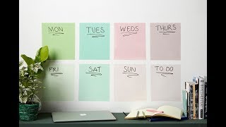 How to create a DIY weekly wall planner [upl. by Dazhehs327]