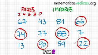 Ejercicios para niños Distinguir pares e impares [upl. by Yelsgnik]