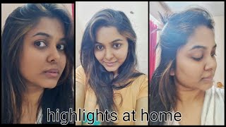 how to highlight hair at home using streaks ultralightshow to highlight dark hairblonde highlights [upl. by Fisa]