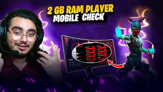 Faster 2 GB RAM Player 📈 Mobile Check📲 2 GB Player Log In iPhone 📵 To Join NG 🔥 Free Fire India [upl. by Neelyaj]