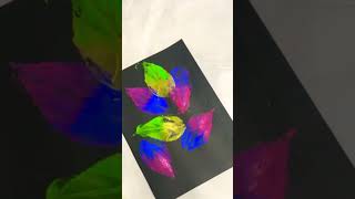 leaf printing 🍃 leafart art leafprinting youtubeshorts shorts painting trending leaves [upl. by Asiralc]