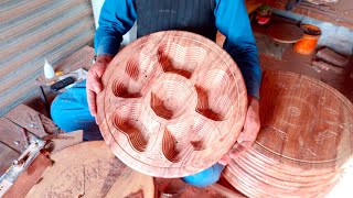 Mind Blowing Art of Cutting Wooden Collapsible Basket Springs  Manufacturing Movements [upl. by Vanda]