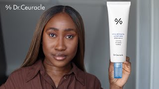 Dr Ceuracle Hyal Reyouth Moist Sun Review on Dark Skin [upl. by Aulea338]