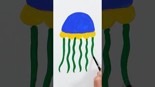 Jellyfish Acrylic Painting for Kids shorts painting art [upl. by Mazurek415]