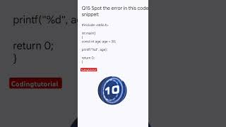 C Programming MCQ Question cinterviewquestions [upl. by Stanwin356]