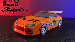 DIY Toyota Supra Paul Walkers car  Paper craft  Malayalam [upl. by Neall]