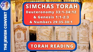 SIMCHAS TORAH  Torah Reading in Hebrew with English Translation  TORAH STUDY [upl. by Ayahs]