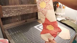 Vintage Quilt Christmas Stocking Tutorial [upl. by Brawley]