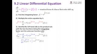 Linear Ordinary Differential Equation Steps [upl. by Marciano]