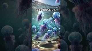 海の危険生物カツオノエボシshorts 生物 雑学 カツオノエボシ [upl. by Nnahgem]