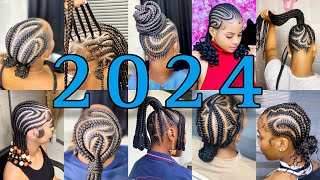 2024 New amp Latest Cornrow Braids Hairstyles For Black Women  Cute braidshairstyles [upl. by Mehta842]