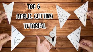 Top 6 Applic Work Designs Cutting Tutorial  Aplic Work Cutting uniqueideas [upl. by Ociredef]