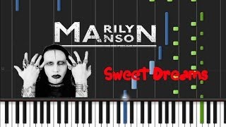 Marilyn Manson  Sweet Dreams Piano Tutorial ♫ [upl. by Ecam]