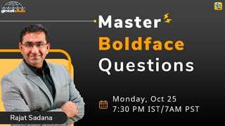 Master BOLD FACE Questions on GMAT Critical Reasoning  eGMAT GMATVerbal Master Class [upl. by Tiffany]