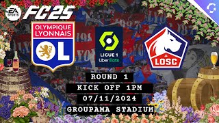 FC25  Ligue 1 R1  Lyon vs Lille  GIA Football [upl. by Eceinert884]