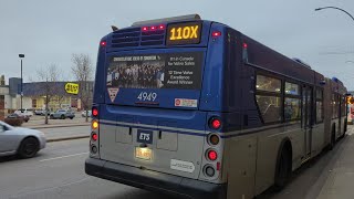 ETS Bus 201920 New Flyer XD60 4949 On 110X Eaux Claires Express [upl. by Eralc]