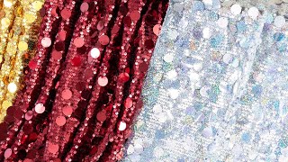 518mm Mixed Big Sequin Metallic Shiny Dress Fabric 30773 [upl. by Hinckley396]