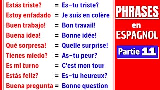 Liste des PHRASES très utiles pour apprendre lespagnol  Leçon despagnol débutant 🔹Partie 11 [upl. by Noffets773]