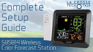 S85814 Wireless Color Weather Station Complete Setup Guide [upl. by Llekram]