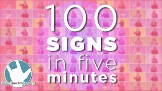 100 ASL Signs in 5 Minutes [upl. by Nimesh830]