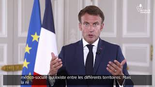 Intervention dEmmanuel Macron Président de la République Française [upl. by Kucik486]