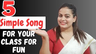 WARM UP TIPS  5 Simple Songs That You Can Use In Your Class For Fun  Classroom Attention Getters [upl. by Pirali432]