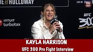 Kayla Harrison responds to “Ronda Rousey on Steroids” comments ahead of UFC 300 [upl. by Evatsug845]