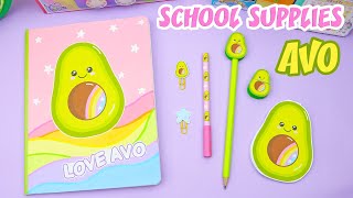 7 SCHOOL SUPPLIES AVO Avocado  Back to school  aPasos Crafts DIY [upl. by Trefor]