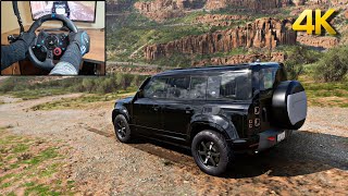 Land Rover  Defender offroading  Forza Horizon 5 Steering Wheel  Shifter Gameplay [upl. by Eneleahs978]