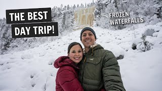 The BEST Rovaniemi day trip FROZEN waterfalls at Korouoma Finnish Lapland [upl. by Kerek]