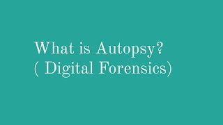 Digital forensics using Autopsy in Kali Linux [upl. by Airebma]