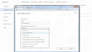 Rules  Office 365 Outlook Web App  Email [upl. by Ordisi169]