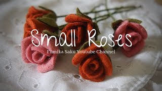 How to Make Felt Flower  Small Roses [upl. by Eenrahc714]