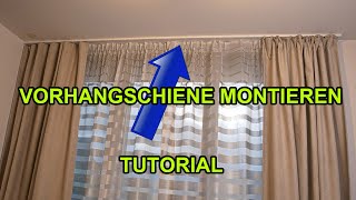 VOHRHANGSCHIENE AN DER DECKE MONTIEREN  TURORIAL  VORHANGSTANGEN  DIY  GARDINIA  FACTOREM [upl. by Inaffets]