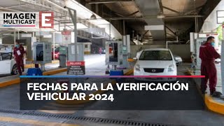 Verificación vehicular 2024 fechas y costos en CDMX y Edomex [upl. by Anilef33]