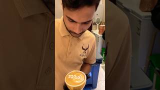 Tulipleaf🌷🌿coffeeart highlights videoshort latteart foryou subscribe [upl. by Lekzehcey661]