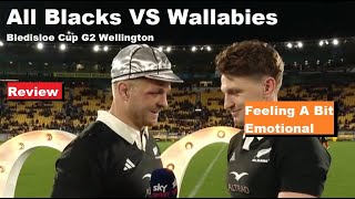 Review All Blacks VS Wallabies Bledisloe Cup 2024 G2 Wellington Reactions Analysis Recap [upl. by Retsbew]