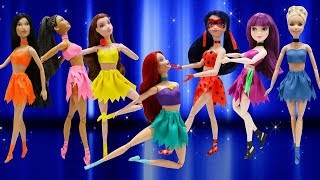 Play Doh Ballerina Disney Princesses I Ladybug I Barbie I Mal Inspired Costumes [upl. by Nadia648]