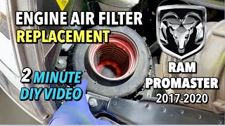 RAM ProMaster Van  Engine Air Filter Replacement  20142020 [upl. by Lundgren785]